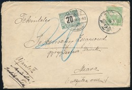 1913 Ajánlott Levél 20f Portóval Pozsonyból Miavára (Felvidék, Nyitra Megye) Küldve / Registered Cover With 20f Postage  - Autres & Non Classés