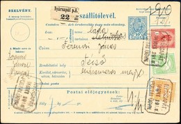 1914 Csomagszállító NYÁRSAPÁT Postaügynökségi Bélyegzéssel / Parcel Card With Postal Agency Postmark - Autres & Non Classés