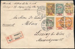 1914 Ajánlott Levél 9 Bélyeges Bérmentesítéssel Bécsbe / Registered Cover With 9 Stamps Franking To Vienna - Sonstige & Ohne Zuordnung