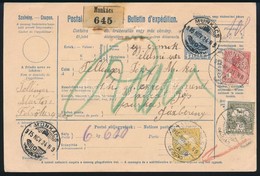 1915 Teljes Csomagszállító 1,08K Kiegészítéssel Munkácsról / Complete Parcel Card - Sonstige & Ohne Zuordnung
