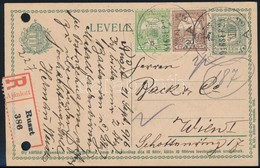 1916 Ajánlott Díjjegyes Levelezőlap Turul 5f + 20f Díjkiegészítéssel / Registered PS-card With 25f Additional Franking ' - Autres & Non Classés