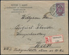 1916 Hadisegély I. 50f Bélyeg Ajánlott Levélen Bécsbe / Mi 157 On Registered Cover To Vienna 'FEHÉRTEMPLOM' - Autres & Non Classés