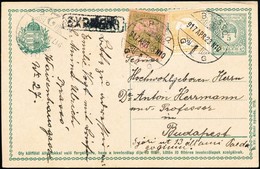 1917 Díjjegyes Expressz Levelezőlap Díjkiegészítéssel / Express PS-card With Additional Franking 'BRASSÓ' - Sonstige & Ohne Zuordnung