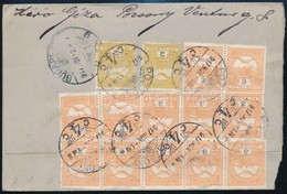 1917 Ajánlott 14 Bélyeges Levél Pozsonyból / Registered Cover With 14 Stamps - Autres & Non Classés