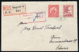 1918 Hadisegély Bélyegekkel Bérmentesített Ajánlott Levél Svájcba, Cenzúrázva / Censored, Registered Cover To Bern - Autres & Non Classés