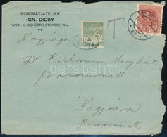 1918 Levél Bécsből Nagyváradra  Szükségportó Bélyeggel / Cover From Vienna To Nagyvárad With Auxuliary Postage Due Stamp - Sonstige & Ohne Zuordnung