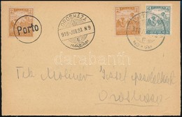 1918 Levelezőlap 8f Bérmentesítéssel és 2f Szükségportóval / Postcard With 2f Auxiliary Postage Due - Autres & Non Classés