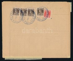 1919 Fuvarlevél Okmánybélyegek Helyett Károly 10f és 4 X Károly 20f Bérmentesítéssel /  Freight Bill With Postal Stamps  - Autres & Non Classés