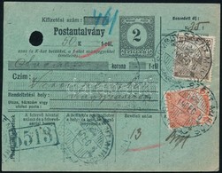 1919 Postautalvány Arató 10f + 20f Bérmentesítéssel / PS-money Order With 30f Franking 'SOMOGY SZENT MIKLÓS' - Autres & Non Classés