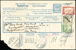 1919 Fedezeti Lap Távirati Utalványhoz / Avis D'emission For Telegramm Money Order - Autres & Non Classés