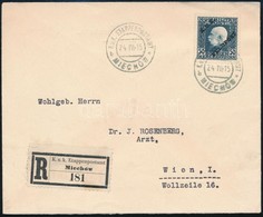 1915 Ajánlott Tábori Posta Levél Bélyeggel Bérmentesítve Bécsbe / Registered Field Post Cover To Vienna 'MIECHOW B' - Otros & Sin Clasificación