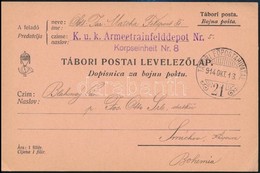 1914 Tábori Posta Levelezőlap / Field Postcard 'K.u.k. Armeetrainfelddepot Nr.5. Korpseinheit Nr.8.' + 'TP 21' - Autres & Non Classés