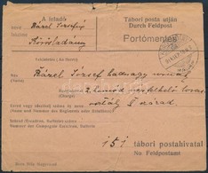 1914 Előnyomott Tábori Posta Boríték Tábori Postacímre Küldve / Printed Field Post Cover Sent To Field Post Address - Autres & Non Classés
