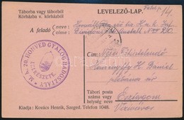 1915 Tábori Posta Levelezőlap / Field Postcard 'M.K. 20. HONVÉD GYALOG HADOSZTÁLY LELKÉSZETE' + 'TP 14' - Other & Unclassified