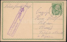 1915 Tábori Posta Levelezőlap / Field Postcard 'K.u.k. Werkkommando Strino' + 'VERMIGLIO' - Sonstige & Ohne Zuordnung
