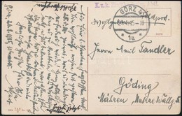 1915 Tábori Posta Levelezőlap / Field Postcard 'K.u.k. Einjähr. Freiw. Abtl.' + 'GÖRZ' - Andere & Zonder Classificatie