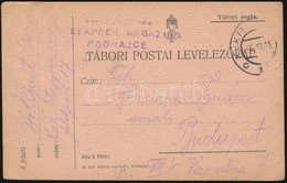 1915 Tábori Posta Levelezőlap / Field Postcard 'K.u.k. ETAPPEN MAGAZIN PODHAJCE' + 'FP 17 C' - Autres & Non Classés