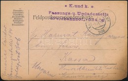 1916 Tábori Posta Levelezőlap / Field Postcard 'K. Und K. Fassungs-u. Umladestelle Feldbahnhof 534' + 'FP 306' - Otros & Sin Clasificación
