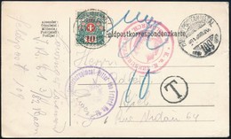 1916 Tábori Posta Levelezőlap Svájcba, Ott Portózva / Field Postcard To Switzerland, With Postage Due 'K.u.k. Infanterie - Altri & Non Classificati