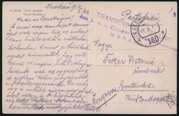 1917 Tábori Posta Képeslap / Field Postcard 'TRANSENENABTEILUNG Des K.u.k. Etappen-Stationskommando In KRAKAU' + 'EP 180 - Sonstige & Ohne Zuordnung