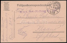 1917 Tábori Posta Levelezőlap / Field Postcard 'K.u.k. Art.-MEßzug No.519' + 'FP 418 B' - Sonstige & Ohne Zuordnung