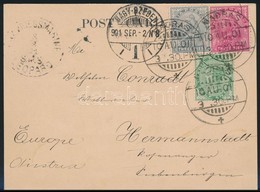 1901 Az Indiai Madrasból Küldött Képeslap Nagyszebenbe Haditengerészeti Bélyegzéssel / Postcard From India To Nagyszeben - Altri & Non Classificati