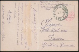 1916 Tábori Posta Képeslap Fiumébe Küldve / Field Postcard To Fiume 'K.u.k. Seeflugstation Pola' + 'MFP Pola' - Andere & Zonder Classificatie