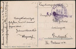 1916 Tábori Posta Képeslap Romboló Hajóról Küldve (Huszár-osztály) / Field Postcard 'S.M.S. Wildfang' - Other & Unclassified