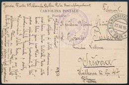 1916 Tábori Posta Képeslap Csehországba / Field Postcard 'K. U. K. KRIEGSMARINE DAMPFER DOLFIN' - Andere & Zonder Classificatie