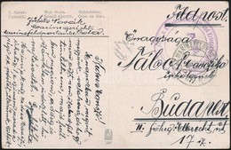 1916 Tábori Posta Képeslap Kikötőállomás Bírósági Bélyegzéssel, Ritka! / Field Postcard 'Gericht Des K.u.k. Hafenadmiral - Otros & Sin Clasificación