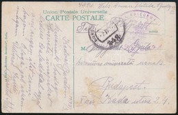 1917 Tábori Posta Képeslap Dunai Flottilla őrhajóról / Field Postcard 'S.M.B. WELS' + 'EP 348' - Other & Unclassified