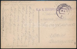 1917 Tábori Posta Képeslap / Field Postcard 'K.u.k. DONAUFLOTTILLENKOMMANDO' + 'EP 348' - Otros & Sin Clasificación