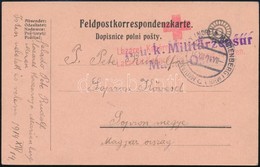 1914 Tábori Posta Levelezőlap Vöröskeresztes Bélyegzéssel / Field Postcard With Red Cross Cancellation 'MARIENBERG' - Other & Unclassified