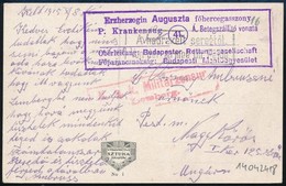 1915 Tábori Posta Képeslap / Field Postcard 'Erzherzogin Auguszta Főhercegasszony  / P. Krankenzug 41. Á. Betegszállító  - Altri & Non Classificati