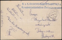 1916 Tábori Posta Képeslap / Field Postcard 'K.u.K. DIVISIONS-SANITÄTS-ANSTALT Krankenhaltestation Zwischenwasser' - Sonstige & Ohne Zuordnung