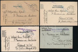 1917 4 Db Tábori Posta Küldemény / 4 Field Postcards 'K.u.k. Militär - Verpflegspital - Magazin In Cattaro' - Otros & Sin Clasificación