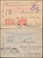 1919 2 Db Hadifogoly Levelezőlap Olaszországból / 2 POW Postcards From Italy 'Corrispondenza Prigionieri Guerra MELFI' - Otros & Sin Clasificación