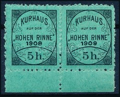 ** 1909 Hohe Rinne 5h ívszéli Pár / Margin Pair - Andere & Zonder Classificatie
