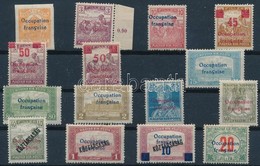 ** * 1919 15 Db Bélyeg, Közte Elcsúszott Felülnyomatok, Gépszínátnyomat, Lemezhibák / 15 Stamps With Shifted Overprints, - Sonstige & Ohne Zuordnung