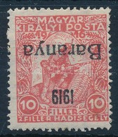 * Baranya I. 1919 Hadisegély 10f Fordított Felülnyomással (22.000) / Mi 16 With Inverted Overprint. Signed: Bodor - Sonstige & Ohne Zuordnung