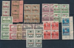 ** Baranya I. 1919 12 Db összefüggés, Benne Antikva Számok / 12 Units With Antiqua Numbers. Signed: Bodor - Autres & Non Classés