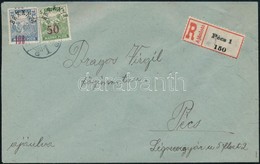 1920 Pécs Helyi Ajánlott Levél Baranya II. Bélyegekkel / Local Registered Cover. Signed: Bodor - Autres & Non Classés