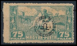 ** Debrecen II. 1920 75f Fordított Felülnyomással (35.000) / Mi 91 X With Inverted Overprint. Signed: Bodor - Other & Unclassified