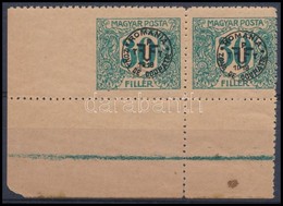 ** Debrecen II. 1920 Portó 30f ívszéli Pár, Bal Oldalon Fogazatlan / Mi P20 Pair, Imperforate On The Left Side. Signed:  - Altri & Non Classificati