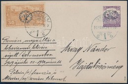 1919 Amatőr Fotóképeslap Debrecen I. és II. Bélyeggel Bérmentesítve Hajdúböszörménybe / Photo Postcard With Occupation S - Other & Unclassified