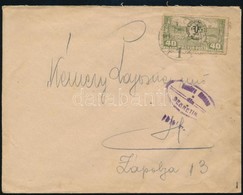 1919 Cenzúrás Levélen Debrecen 40f Bélyeg Zápolyára / Censored Cover. Signed: Bodor - Other & Unclassified