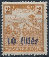 * 1919 Arató 10f Vastag, Torzult Felülnyomással / Mi 1a With Overprint Variety. Signed: Bodor - Autres & Non Classés