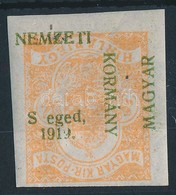 * Szeged 1919 Hírlapbélyeg Fordított és Elcsúszott Felülnyomással (20.000) / Mi 1 With Inverted And Shifted Overprint. S - Other & Unclassified
