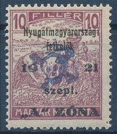 ** Nyugat-Magyarország II. 1921 Arató 10f (20.000) / Mi 12 Signed: Bodor - Autres & Non Classés