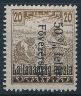 * Nyugat-Magyarország III. 1921 Arató 20f A Hátoldali Felülnyomás A Képoldalra Került / Mi 22 With Overprint Error. Sign - Autres & Non Classés